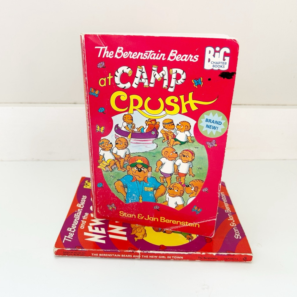 Vintage 90’s The Berenstain Bears Chapter Books Camp Crush & New Girl In Town